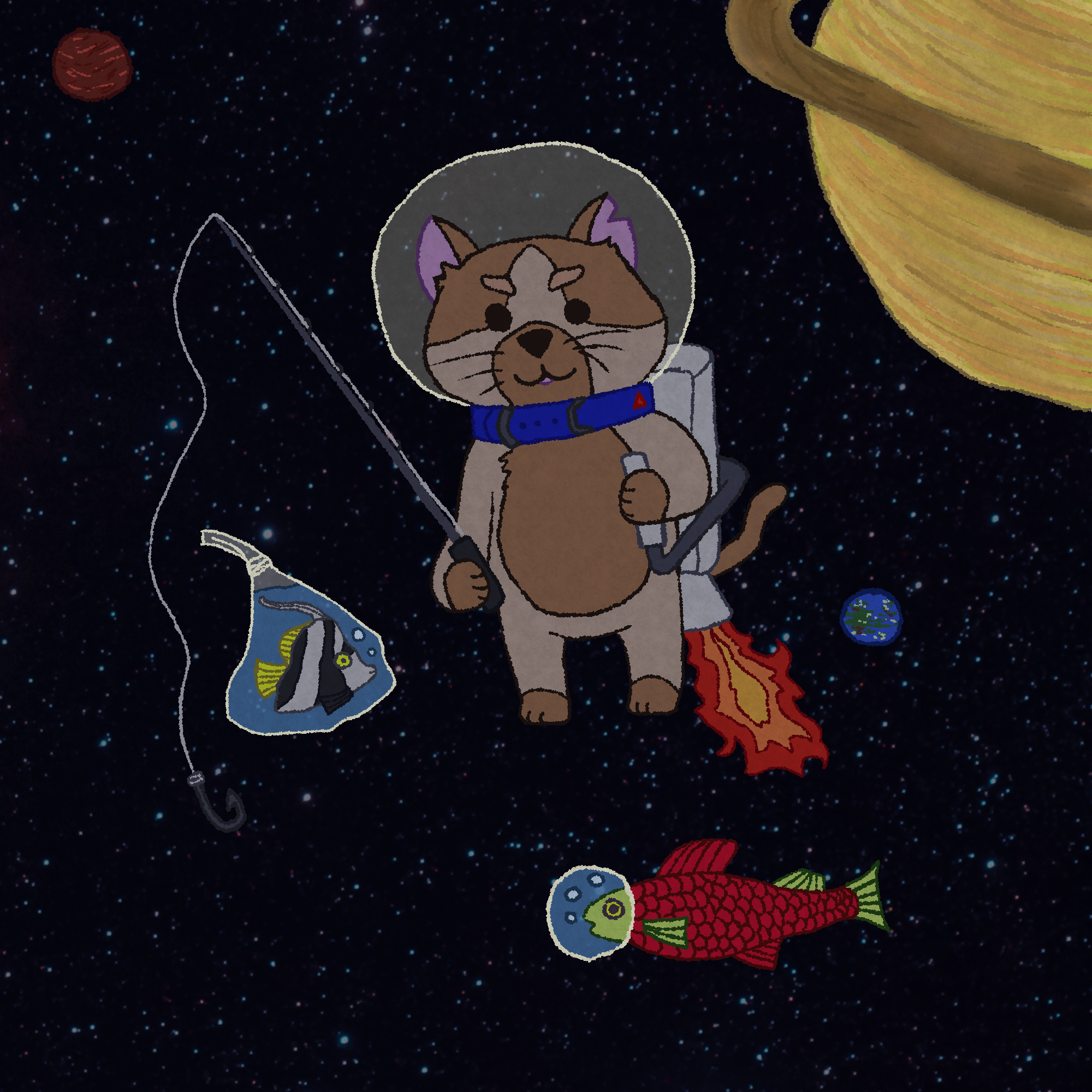 Fishing Space Cat cover image